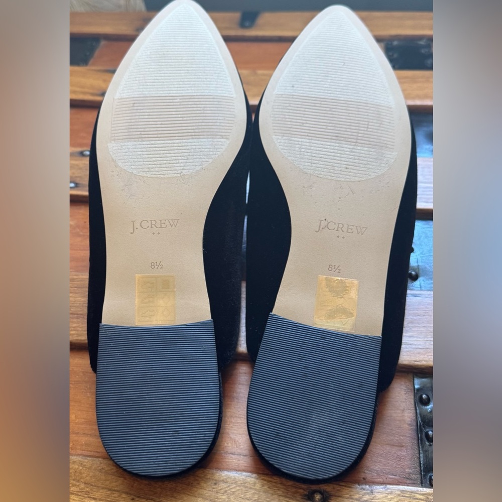 J. Crew Velvet Rhinestone Mules - Picture 5 of 7